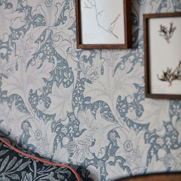 Wallflower wallpaper in Woad Blue by Morris & Co