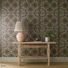 Walthamstow behang in Indigo/Gold van Morris & Co