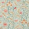 Wild Tulip & Vine Tapete in Coral/Teal von Morris & Co