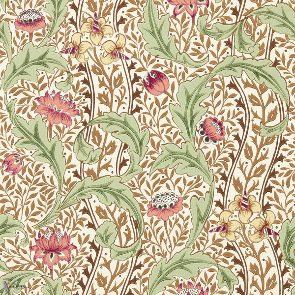 Wild Tulip & Vine Tapete in Rose/Linen von Morris & Co