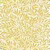 Willow behang in Yellow van Morris & Co