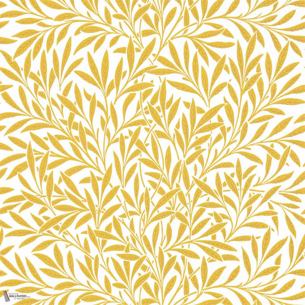 Willow behang in Yellow van Morris & Co
