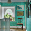 Willow Bough papier peint en Olive/Turquoise de Morris & Co