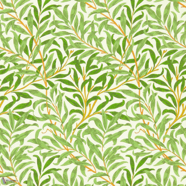 Willow Bough wallpaper in Leaf Green by Morris & Co