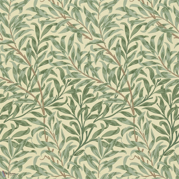 Willow Boughs carta da parati in Green di Morris & Co