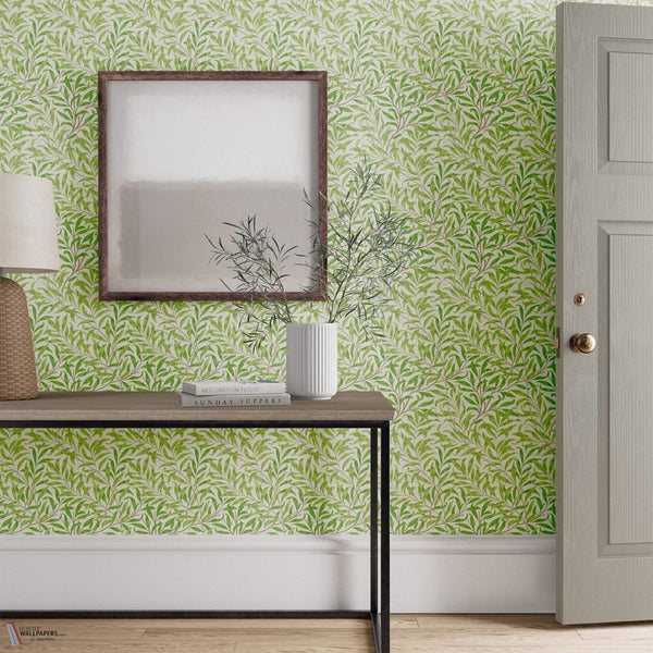 Willow Boughs carta da parati in Leaf Green di Morris & Co
