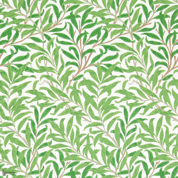 Willow Boughs carta da parati in Leaf Green di Morris & Co