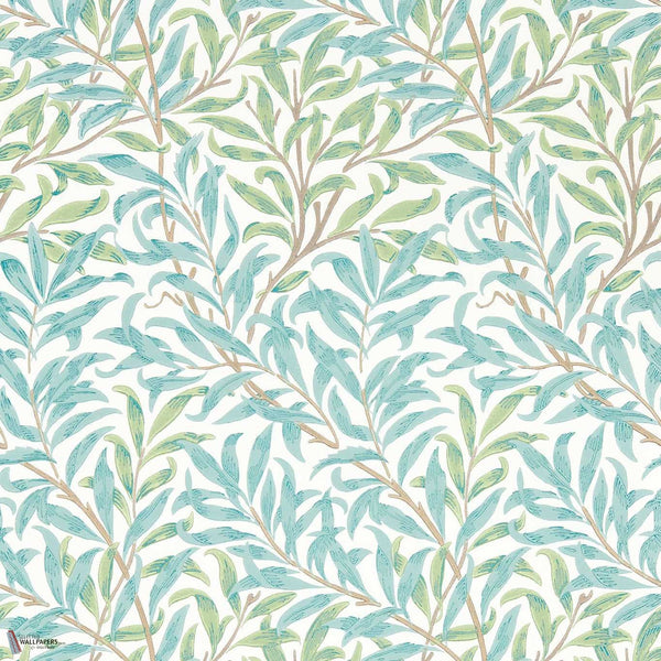 Willow Boughs carta da parati in Willow/Seaglass di Morris & Co