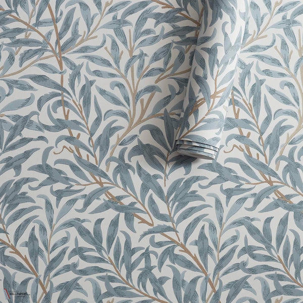 Willow Boughs carta da parati in Mineral Blue di Morris & Co