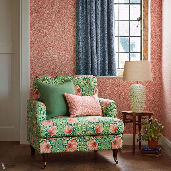 Yew & Aril wallpaper in Watermelon by Morris & Co