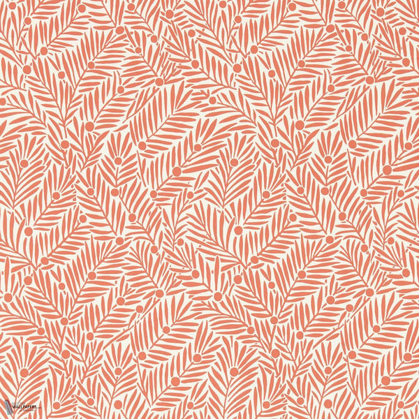 Yew & Aril wallpaper in Watermelon by Morris & Co