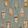 Babouches wallpaper in Teal by Mulberry