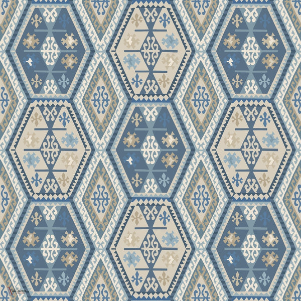 Buckland behang in Blue van Mulberry