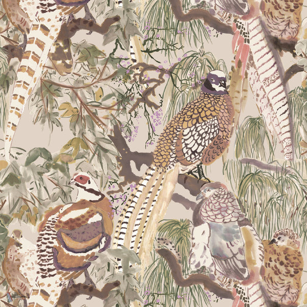 Game Birds Tapete in Antique von Mulberry
