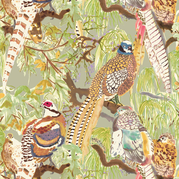 Game Birds Tapete in Multi von Mulberry