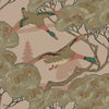 Grand Flying Ducks wallpaper in Plaster by Mulberry