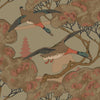 Grand Flying Ducks wallpaper in Sage by Mulberry