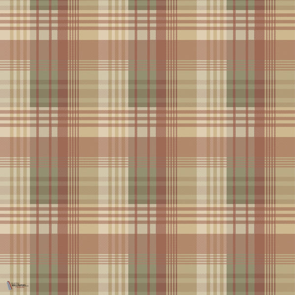 Mulberry Ancient Tartan Tapete in Lovat/Red von Mulberry