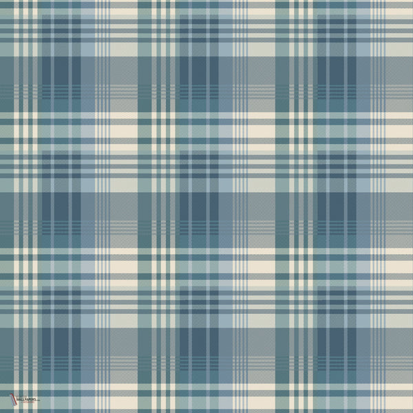 Mulberry Ancient Tartan Tapete in Teal von Mulberry