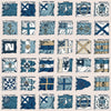 Naval Ensigns behang in Blue van Mulberry
