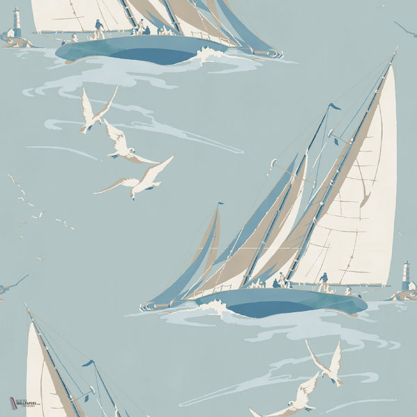 Round The Island Tapete in Blue von Mulberry