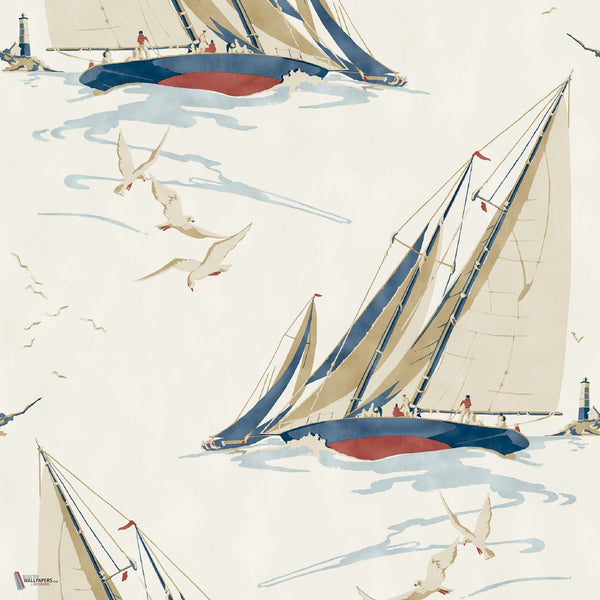 Round The Island Tapete in Red/Blue von Mulberry