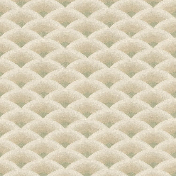 Nami wallpaper in Sable/eucalyptus by Casamance