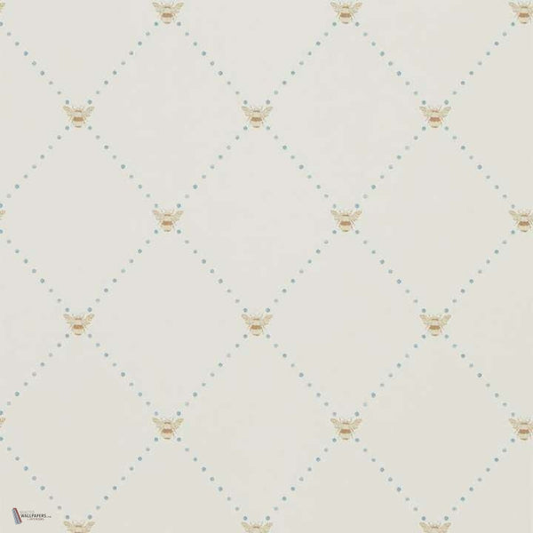 Nectar behang in Copper/Denim van Sanderson