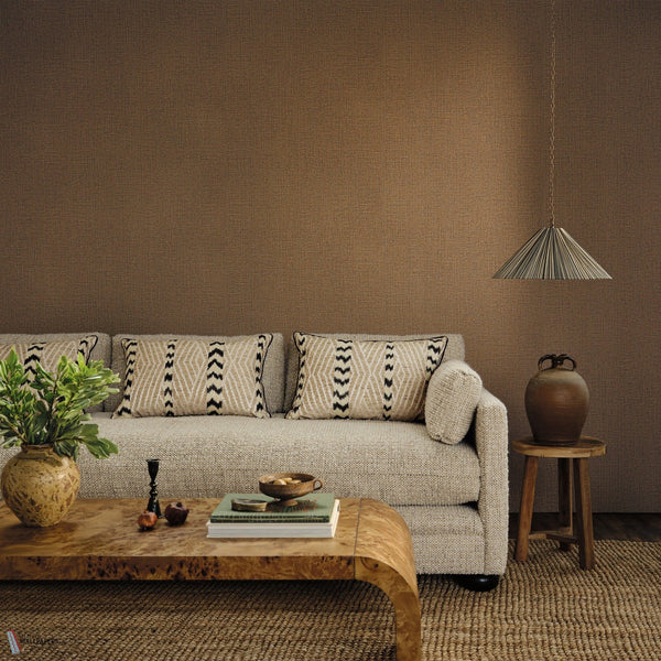 Neri Raffia Chocolate Romo Papel Pintado sfeerbeeld