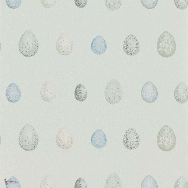 Nest Egg wallpaper in Marine/Aqua van Sanderson