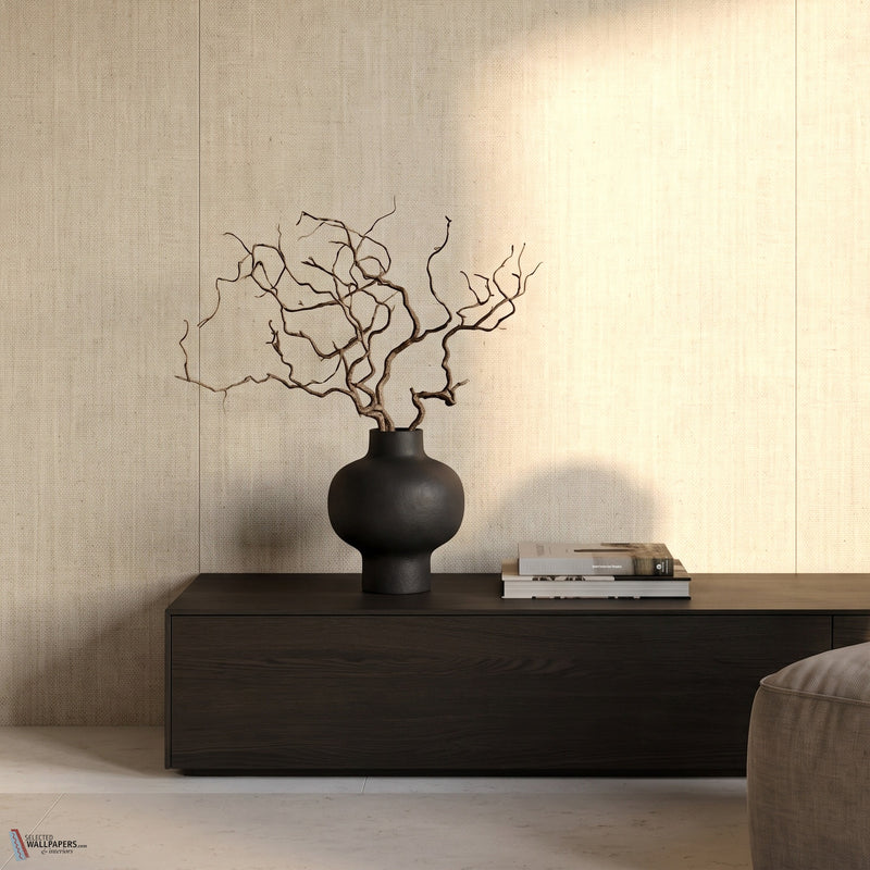 Oatmeal Linen Tapete in Oatmeal Linen von Greenland — Interieur