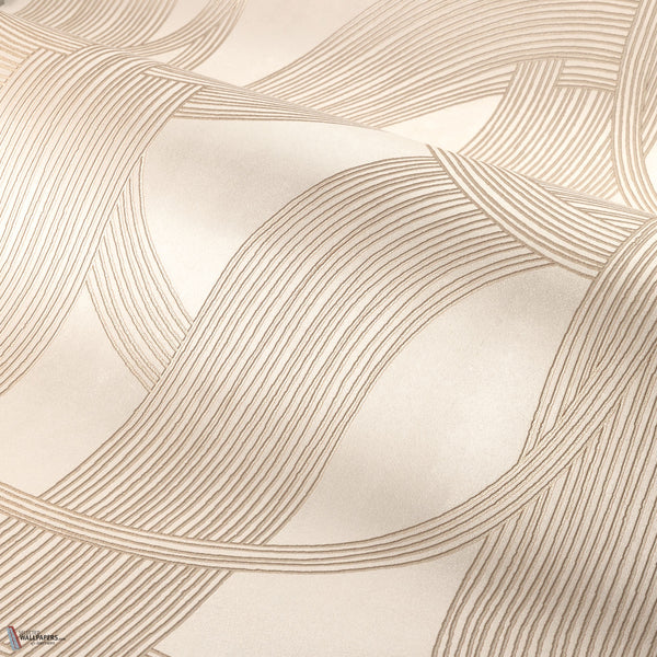 Odeon Tapete in Ivoire Argent von Casamance