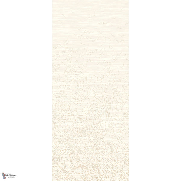 Ondes Précieuses wallpaper in Ivoire doré by Casamance
