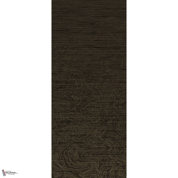 Ondes Précieuses wallpaper in Noir doré by Casamance