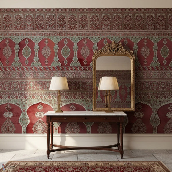 Ottoman Tent behang van Iksel — sfeerbeeld in een klassiek interieur