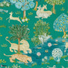 Pamir Garden behang in Teal/Peacock van Sanderson