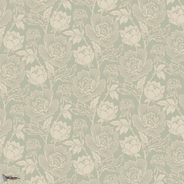 Peony behang in Vert de Terre van Farrow & Ball