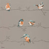 Persico behang in Tangerin/Duckegg van Harlequin