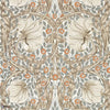 Pimpernel wallpaper in Linen/Coral van Morris & Co