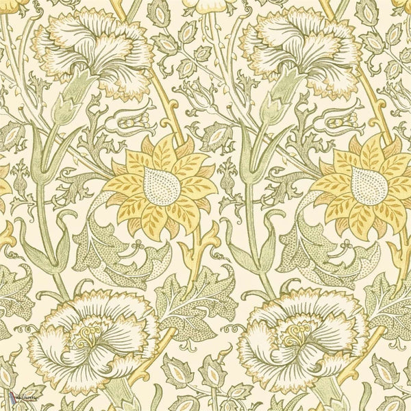 Pink & Rose wallpaper in Cowslip/Fennel van Morris & Co