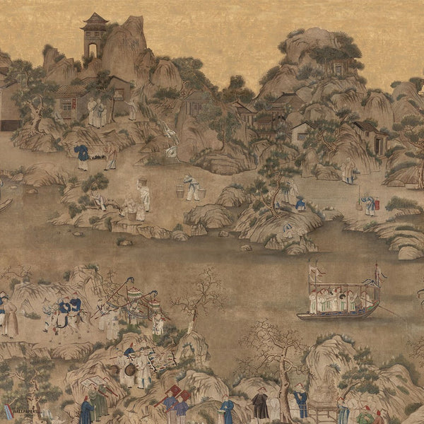 Procession wallpaper by Iksel — Gouache, detail