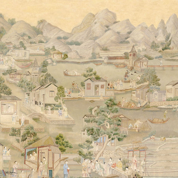 Procession Light-Ivory wallpaper by Iksel — Light Ivory, detail