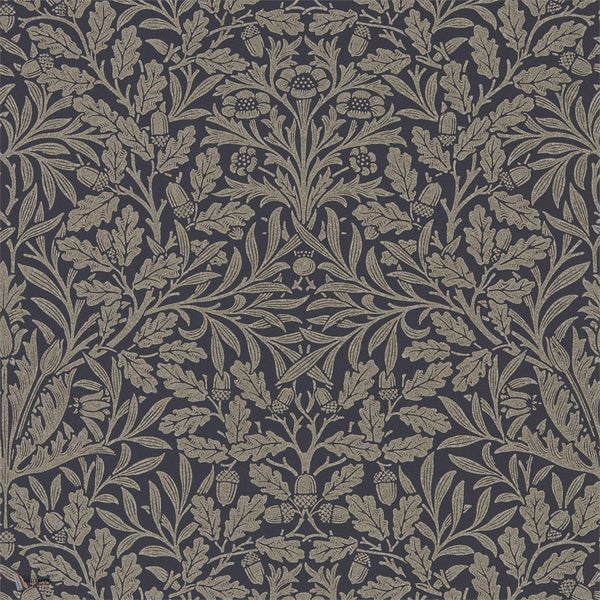 Pure Acorn wallpaper in Charcoal/Gilver van Morris & Co