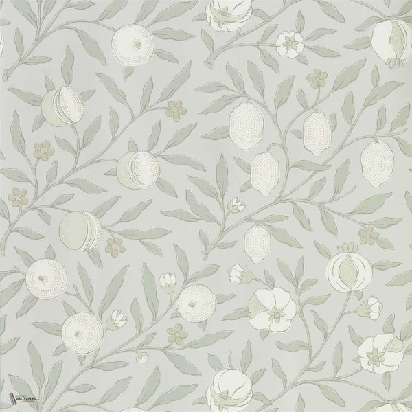 Pure Fruit behang in Grey Blue van Morris & Co