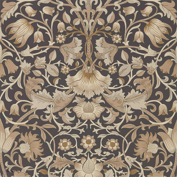 Pure Lodden wallpaper in Charcoal/Gold van Morris & Co