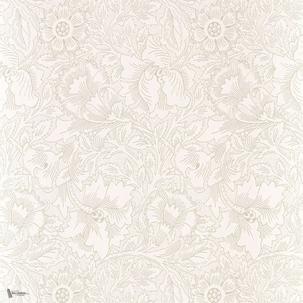 Pure Poppy wallpaper in Ecru/Stone van Morris & Co