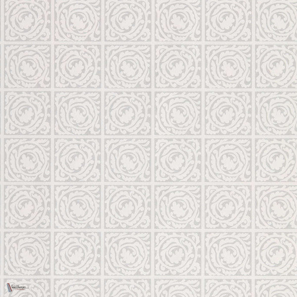 Pure Scroll behang in Lightish Grey van Morris & Co