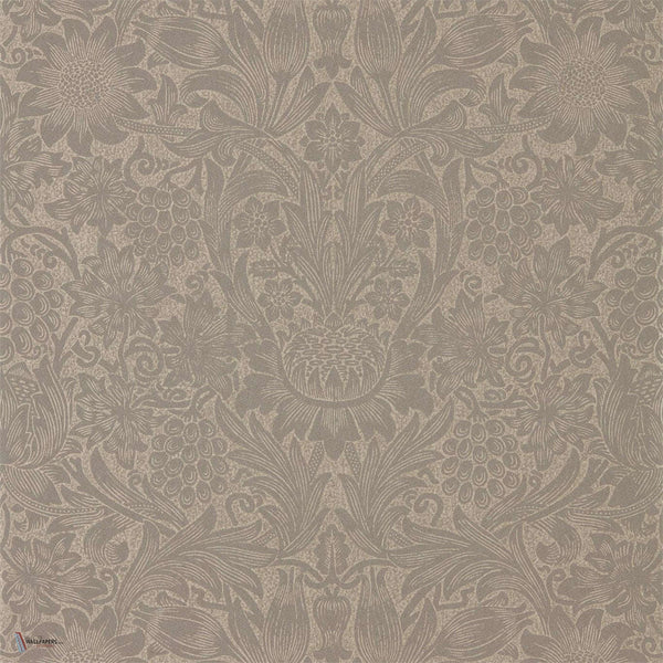 Pure Sunflower wallpaper in Mole/Gold van Morris & Co