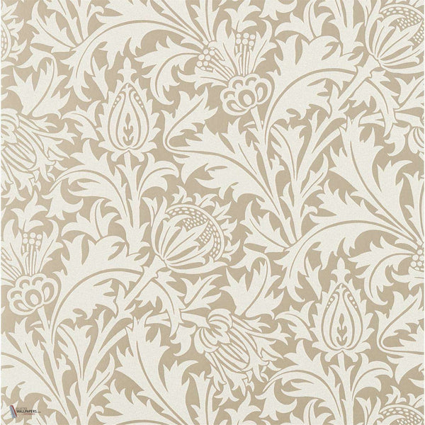 Pure Thistle (Beaded) behang in Gilver van Morris & Co