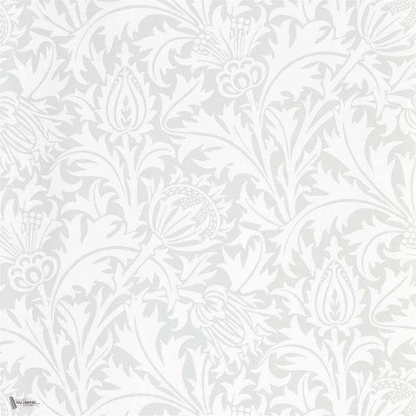 Pure Thistle behang in Grey Blue van Morris & Co